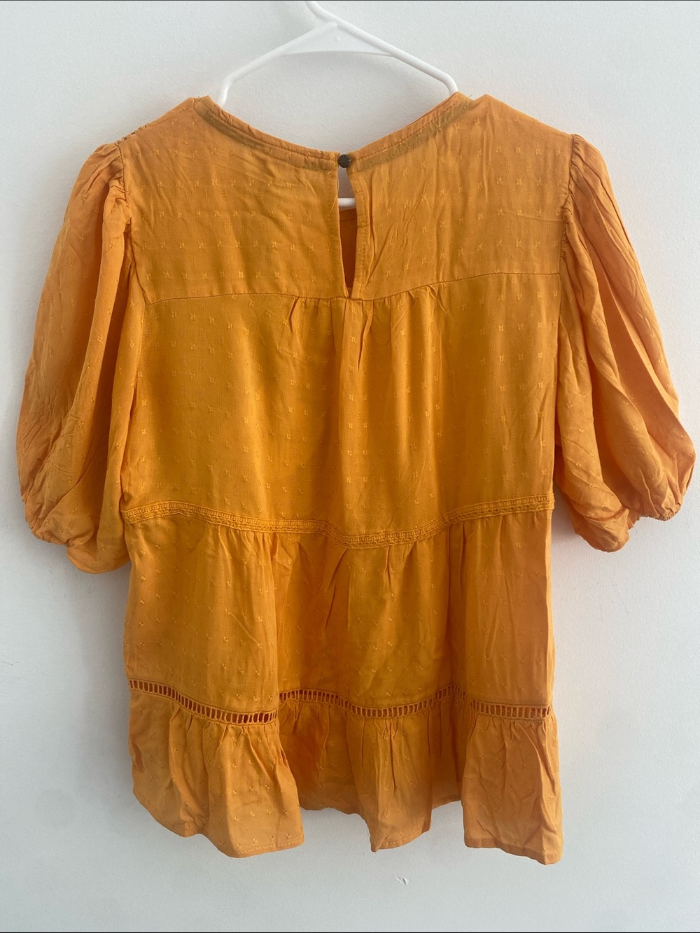 NWT Knox Rose Peasant Tiered Blouse Sunshine Yellow Size SMALL - Picture 5 of 10